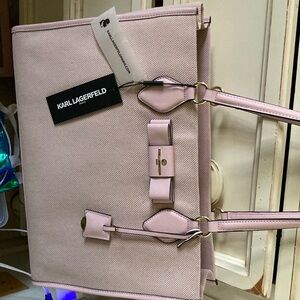Karl Lagerfeld Penny pink tote NWT
